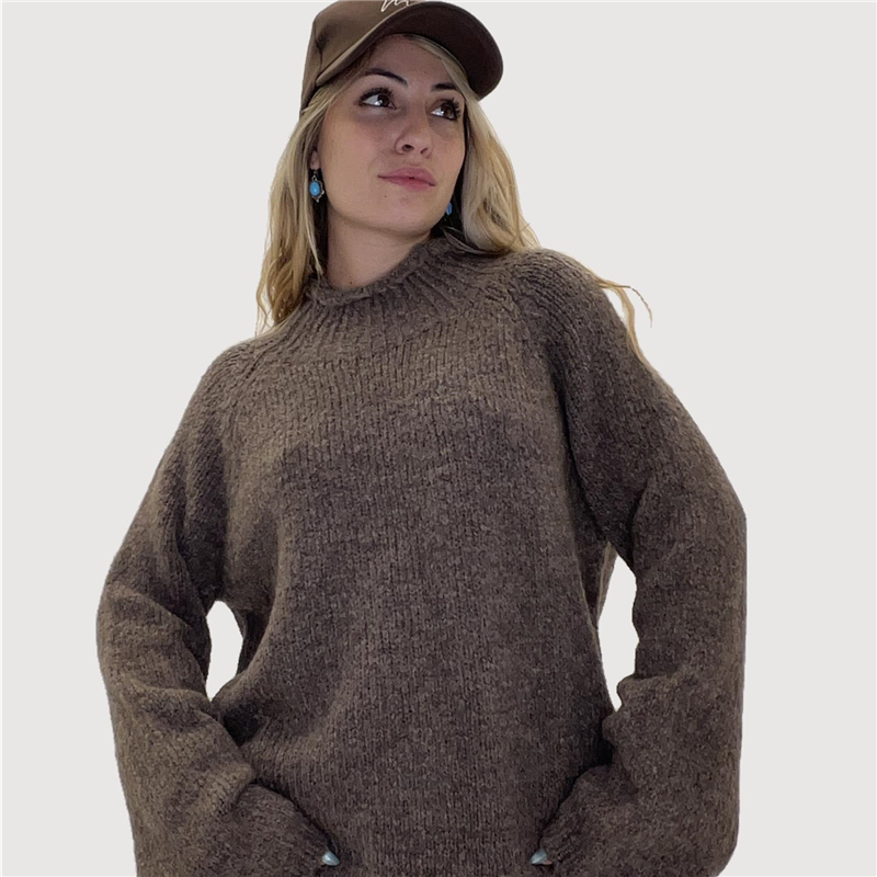 maglione con mezzo collo mud